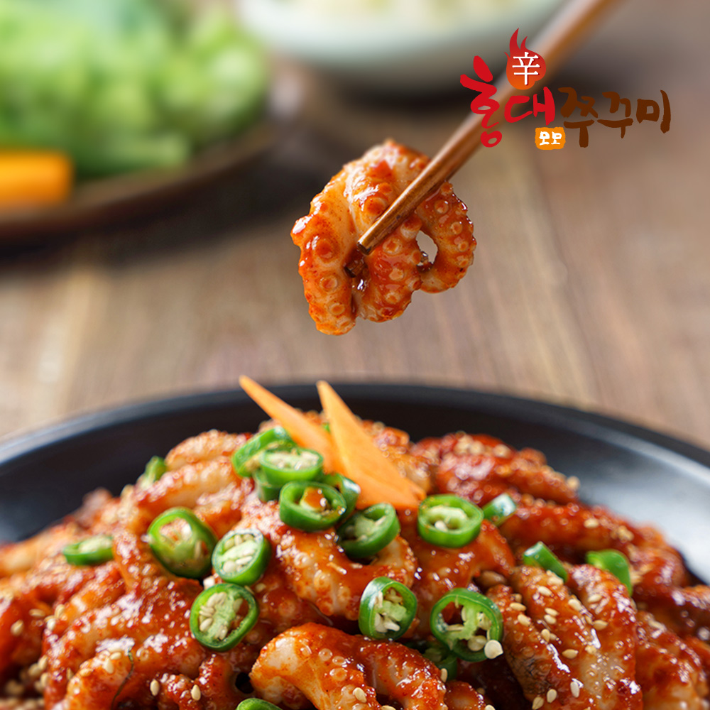 홍대쭈꾸미 볶음 300g 2팩 + 500g 1 (+우동사리 1팩) : 모모마켓 MOMO