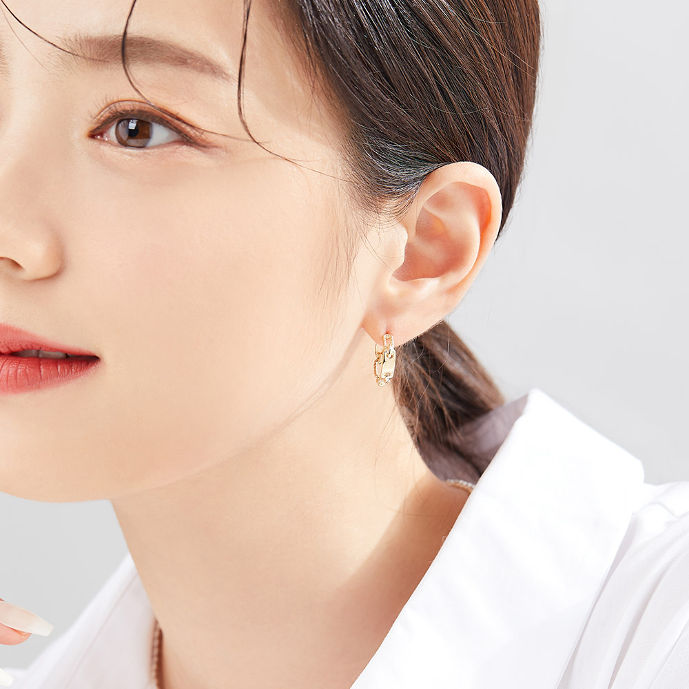 14k,18k 링크 체인 링귀걸이 : 도로시쥬얼리