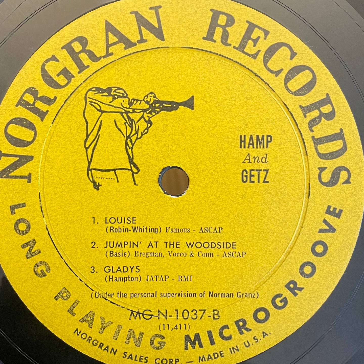 (55/US/DG/M) Lionel Hampton And Stan Getz - Hamp And Getz (Norgran Records) (MGN1037) : 인터플레이 레코드 샵