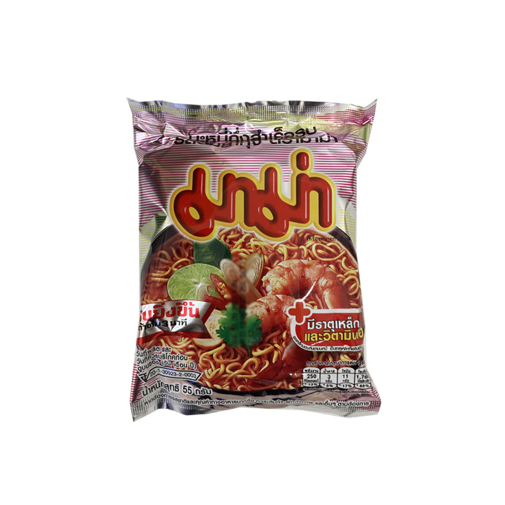 태국 마마 인스턴트 누들 쉬림프 톰냠 플레이버 라면 55g 2봉 : 태평마트
