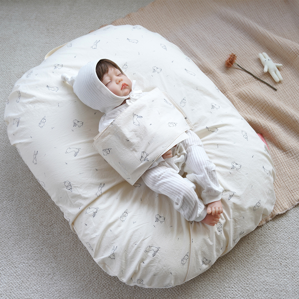 [제이앤제나] 아기 허리에 무리없는 신생아부터 커버분리 오리지널 역류방지쿠션 래빗 - 래빗_내츄럴(커버+솜)세트 : 제이앤제나
