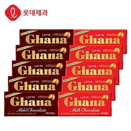 롯데 가나초코렛 마일드 밀크  70g x 5개 : 신선앤