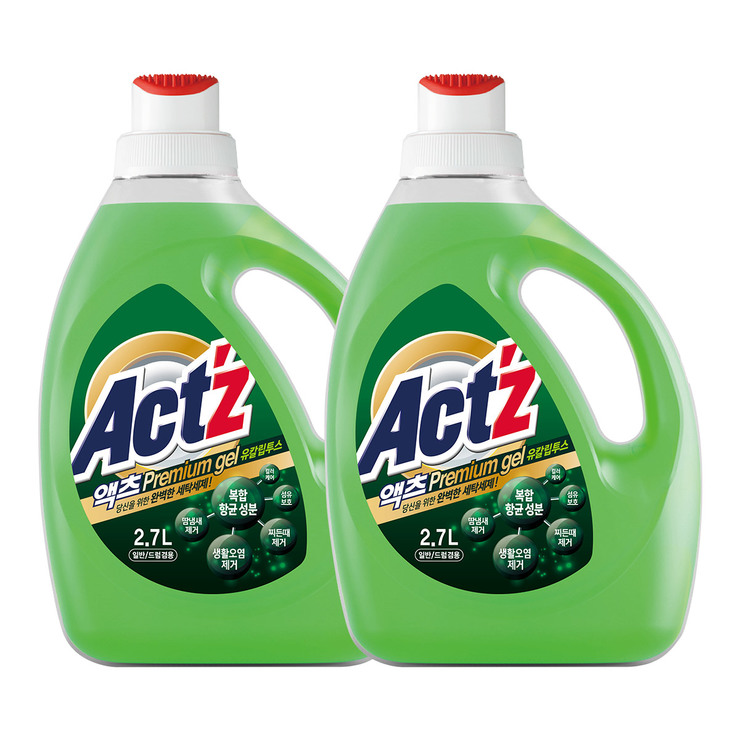 액츠 퍼펙트 액체 세탁세제 3.5L 2개 + 리필 2.2L 4개 엑츠 대용량 코스트코 드럼용 통돌이용 딥클린 : 코코구니