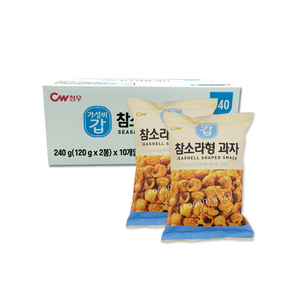 C-178 청우식품 바삭하고 고소한 참소라형과자1BOX (120gX2번들) 총20봉 : 로엔마켓