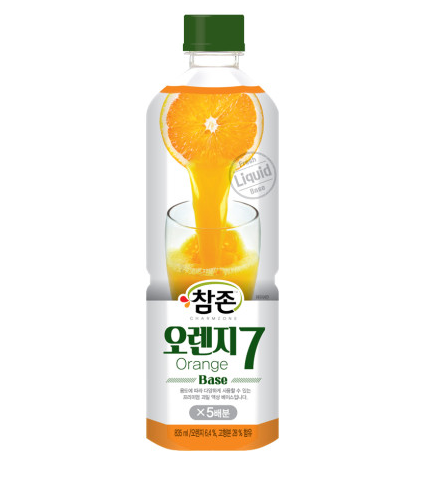 참존 오렌지7 음료 베이스 835ml : 온누리푸드