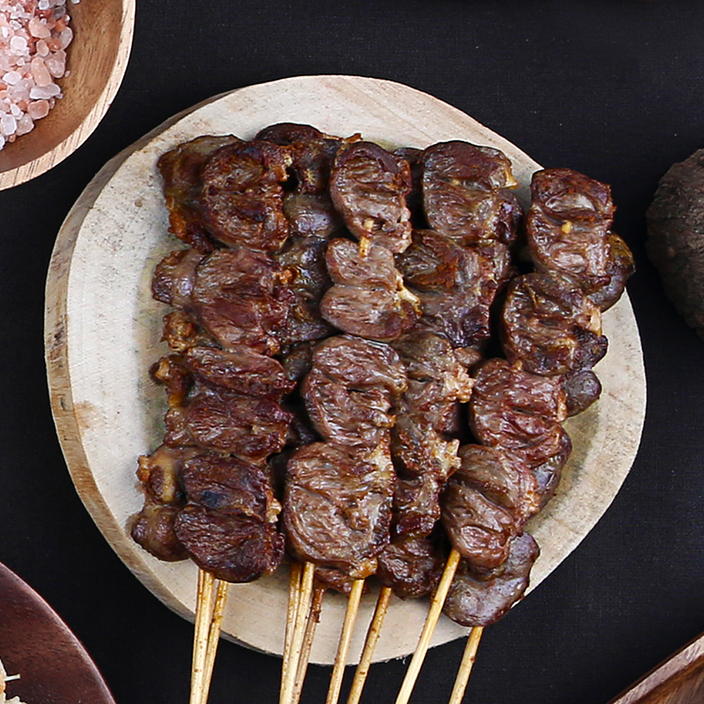 국내산 캠핑요리 숯불 닭 염통 꼬치구이 200g 10꼬치 1kg 50꼬치 : 푸릇푸릇샵
