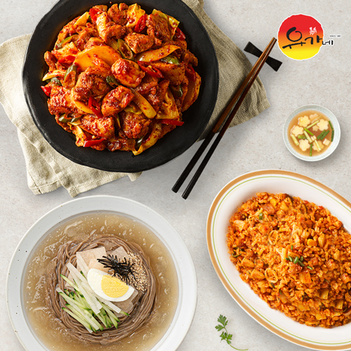 유가네 닭갈비 600g x 2팩 + 볶음밥 x 2팩 + 메밀 막국수 2인분 : 유가네