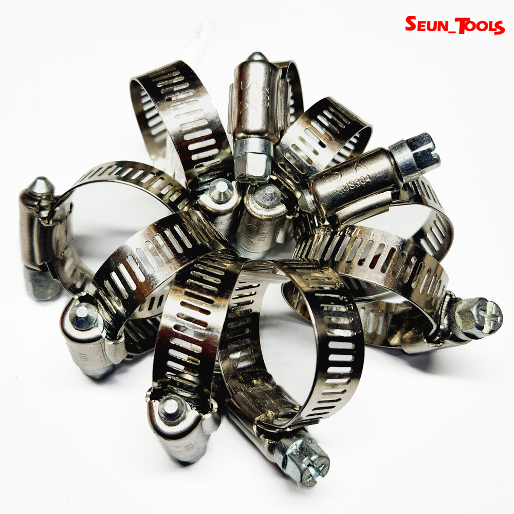 호스 밴드 (철 스텐 반도 클램프 배관 SUS 철반도 호수 고정 수도) 22mm : 세운상사