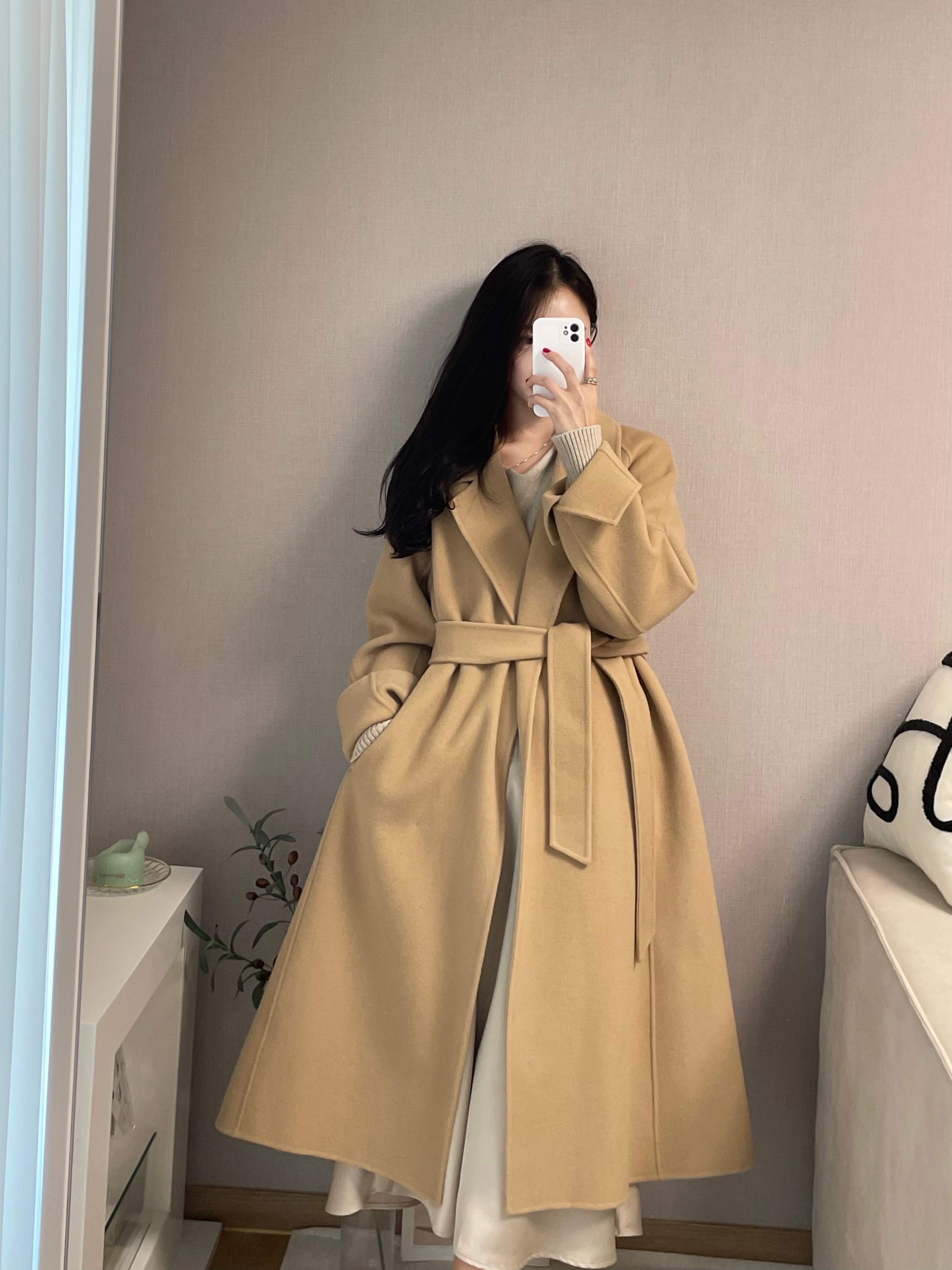 핸드메이드롱코트 오버핏롱코트 울롱코트 : 르미 R-mi