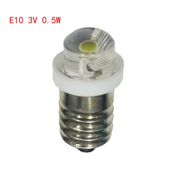 자전거 랜턴 라이트 1PC 손전등 전구 3V 4.5V 6V 0.5W 6000K 화이트 LED E10 교체 랜 턴 토치 사이클링 캠핑 부품 : 포피플코리아