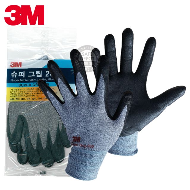 3M 슈퍼그립 200 NBR장갑 작업장갑 안전용 : jungemall