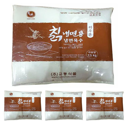 교동 하우촌 칡냉면 육수 벌크 2.5kg 1박스(4개) : 장볼레