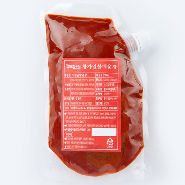 황가밀 불매운비빔장 비빔국수 냉면 쫄면 양념장 비빔장 500g : 미즈황푸드