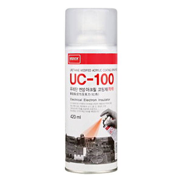 나바켐 UC-100 우레탄 코팅제 아크릴 절연 적색 420ml (사업자용) : 칠성몰7