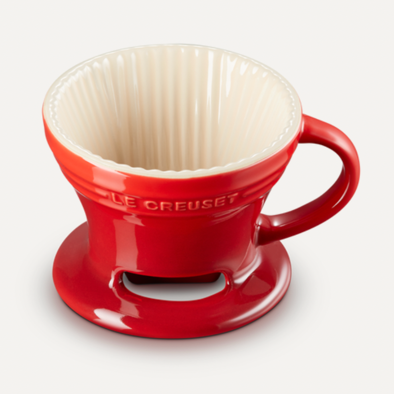 독일직구 르크루제 pour over 드립커피 필터 스톤웨어 체리레드 : 독님문