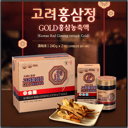 고려홍삼정골드 GOLD - 6년근 강화 홍삼농축액 100% 480g (240g x2) : 고려홍삼원주식회사