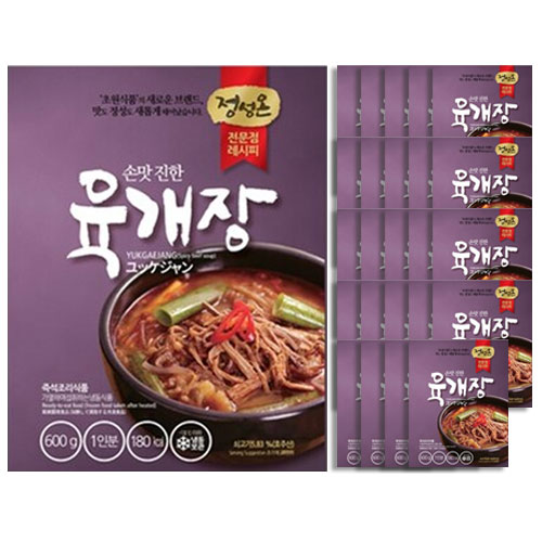 초원식품 정성온 육개장 600g 1박스(25개입) : 장볼레