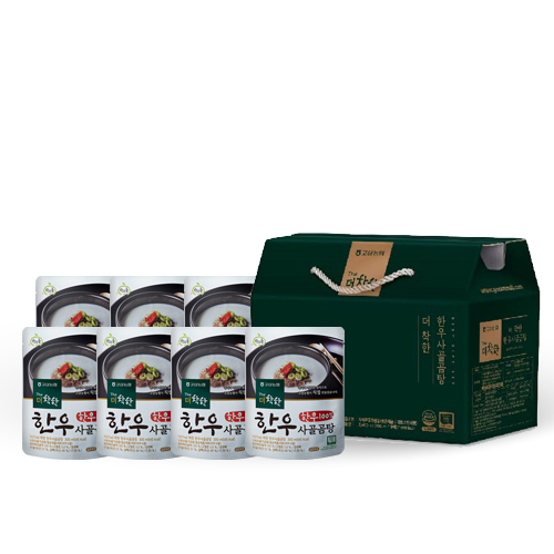 [착한들] 고삼 농협 더착한 한우 사골 곰탕 선물세트 3호 (300ml 8팩) : 고삼농협