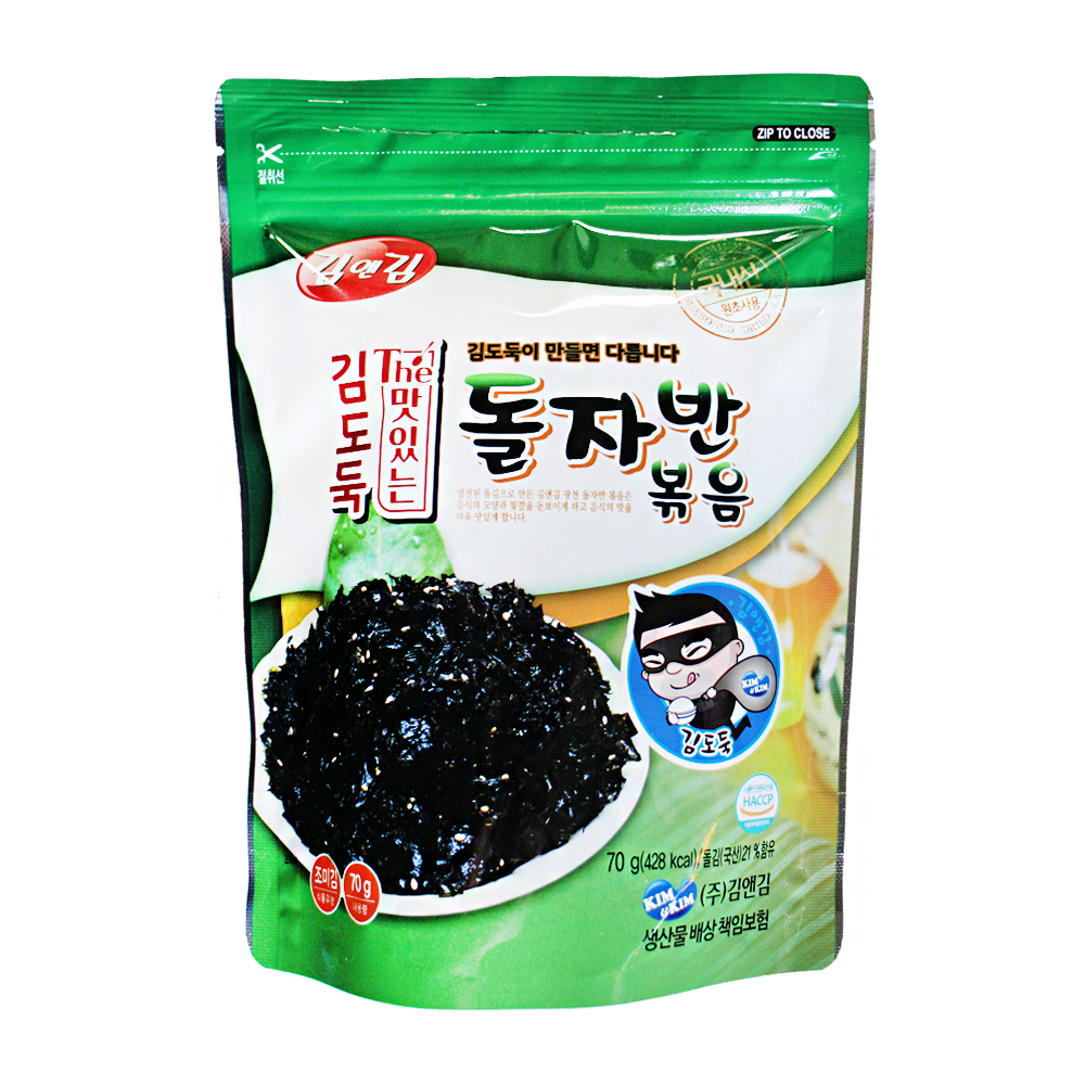 김앤김 김도둑 The 맛있는 돌자반 볶음 70g 1개 구운김 조미김 반찬 : 더진스토어