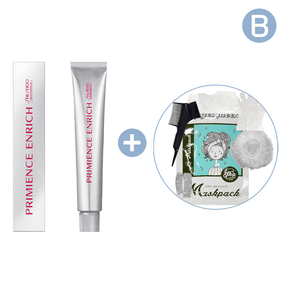 시세이도 프리미언스 엔리치 셀프 새치커버 검정머리 염색약 80g & 산화제 (90ml) : 헤어비 hairB
