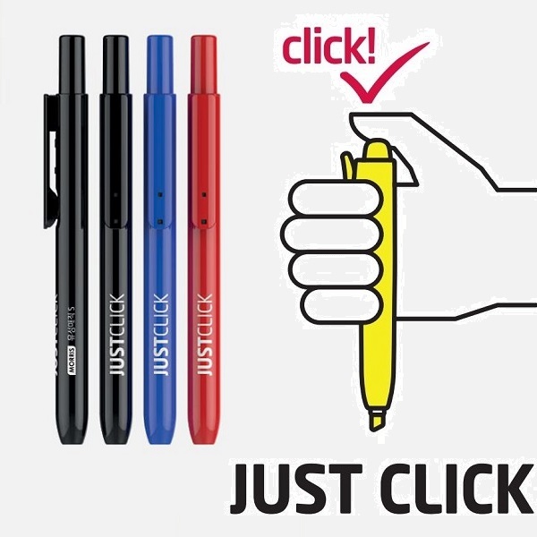 모리스 JUSTCLICK 1.0mm 노크식 똑딱이 슬림 유성마카/매직 S 1자루 : 문구반점