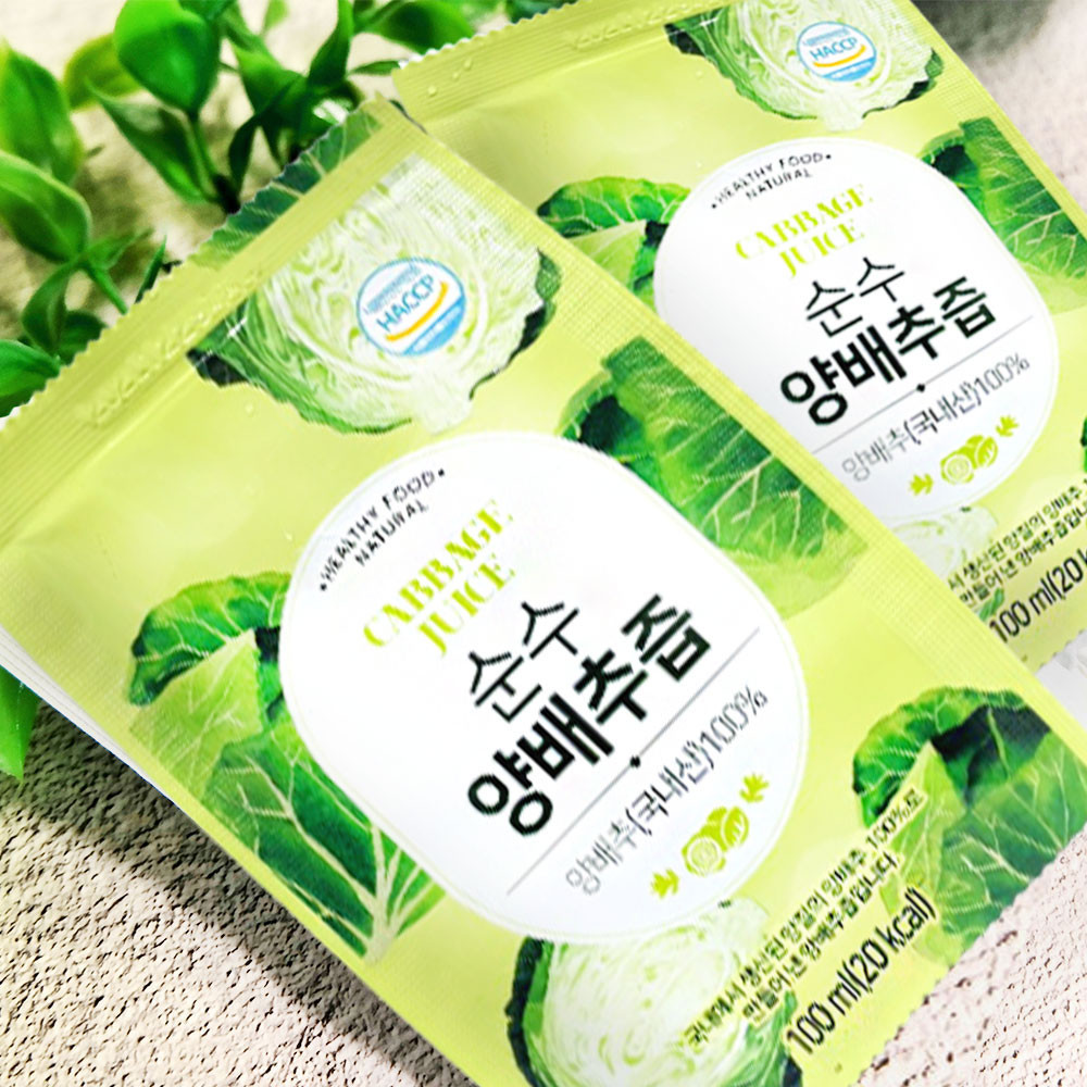 황토마을 무안 순수 양배추즙 100ml x 120개입 : 농업법인주식회사황토마을식품