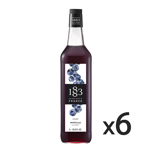 1883 블루베리 시럽 1000ml 6개 에이드 스무디 홈카페 커피 카페 과일 : 투고팩