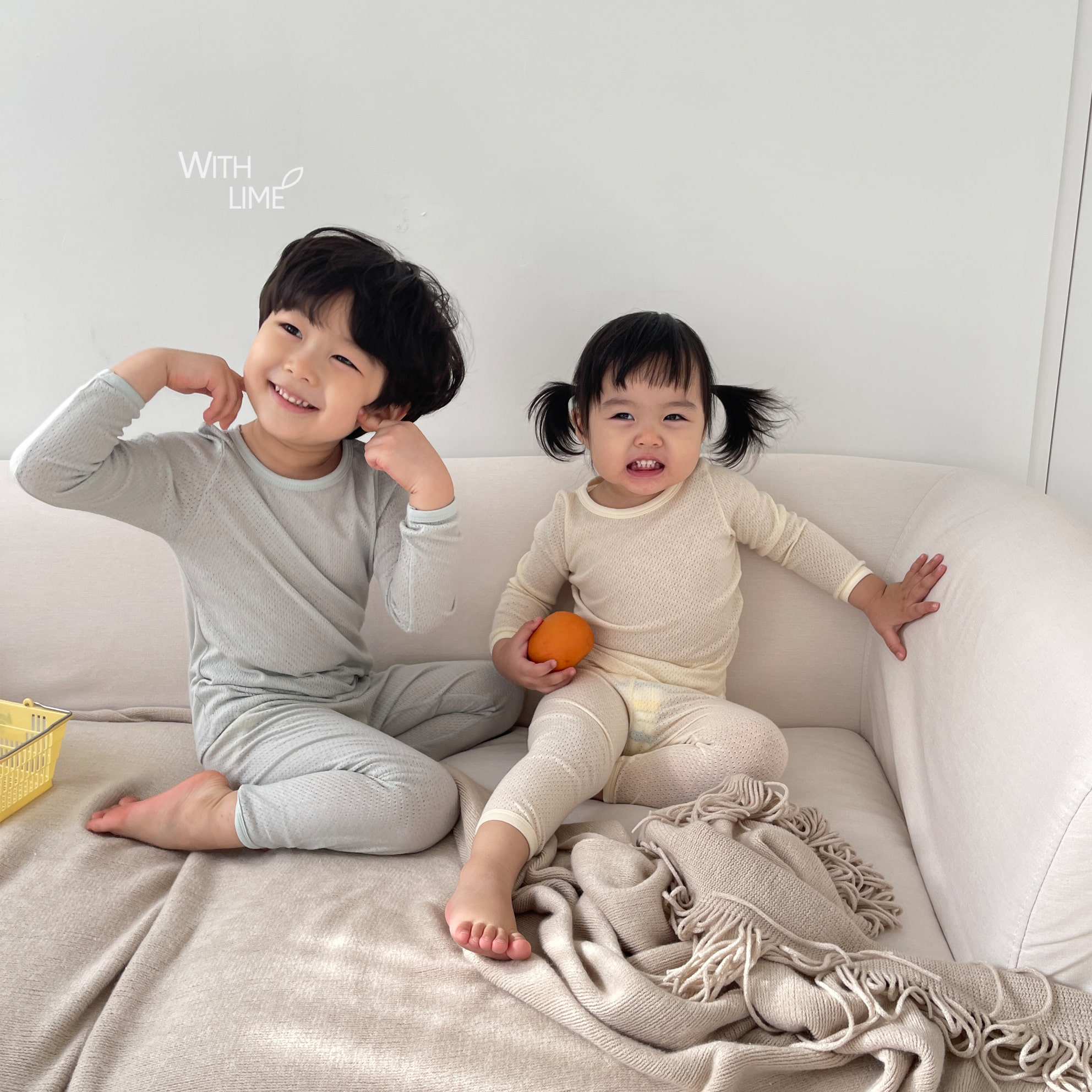 [라임앤블루] SS 면매쉬 에이스 실내복 : 라임앤블루