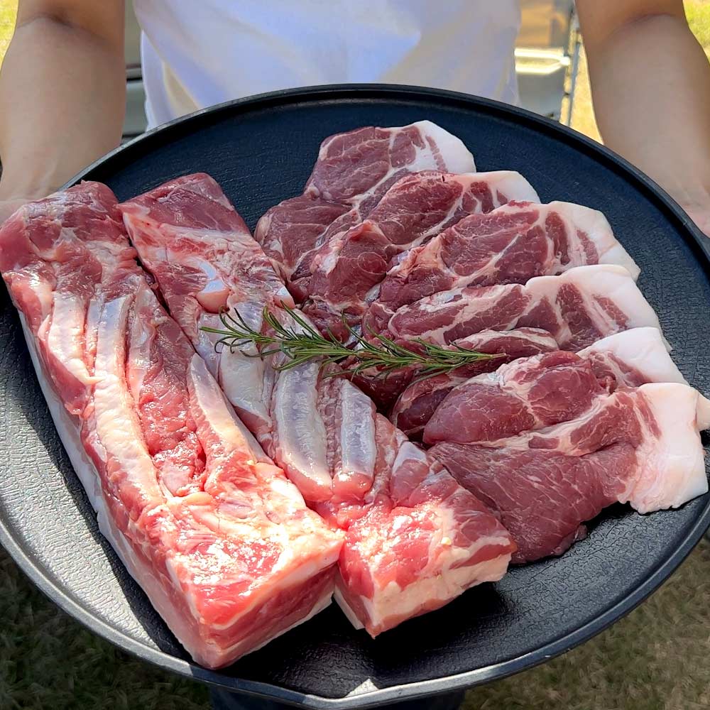 지리산 흑돼지 삼겹살 목살 갈비 안심 앞다리 : 대한민국농수산