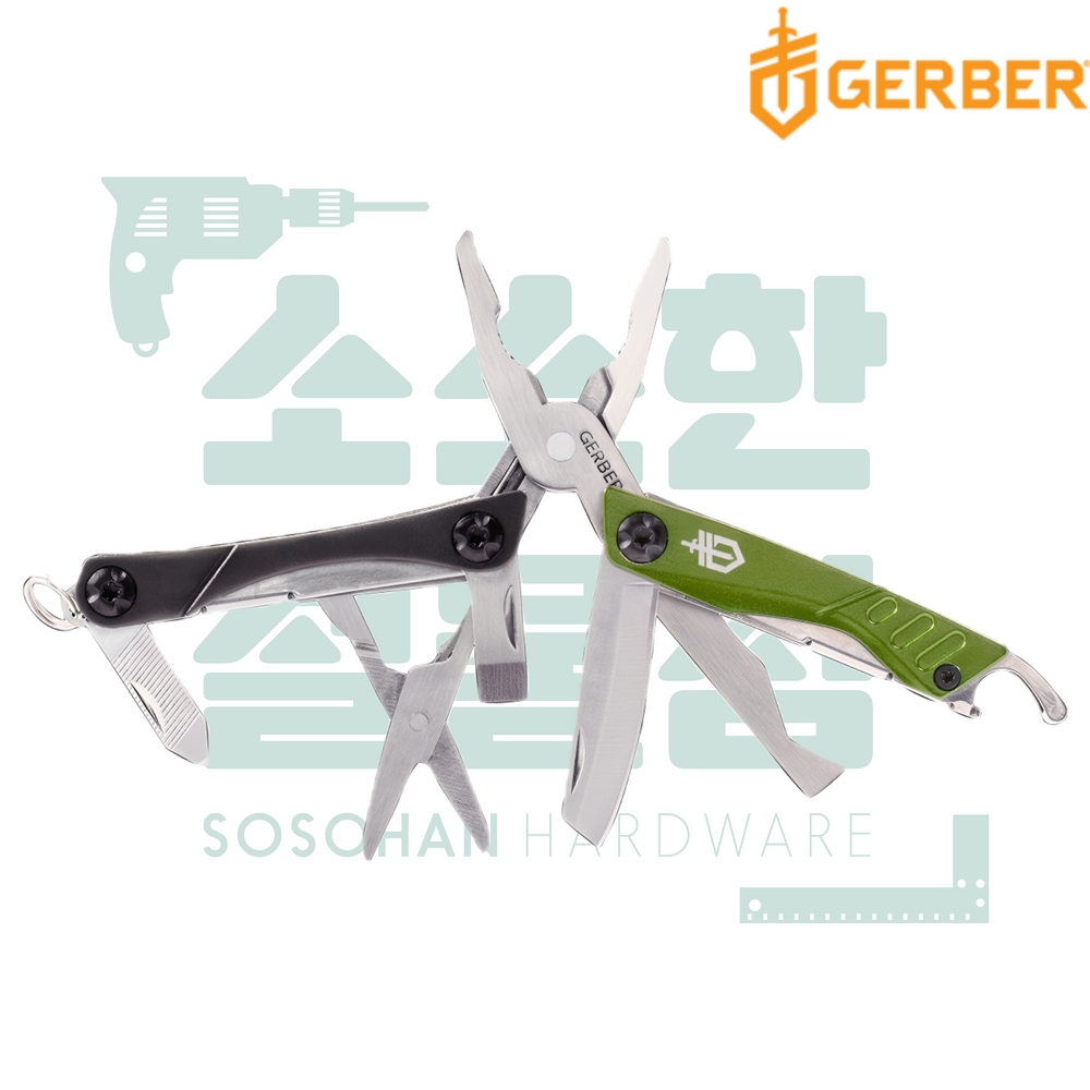 GERBER 거버 다임 미니 멀티툴 캠핑용 다용도칼 캠핑칼 맥가이버나이프 다용도 공구 : 소소한 철물점