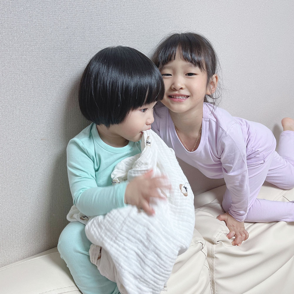 배꼽손 봄 가을 아기내복 9부 긴팔 면스판 간절기 내의 실내복 : 배꼽손실내복