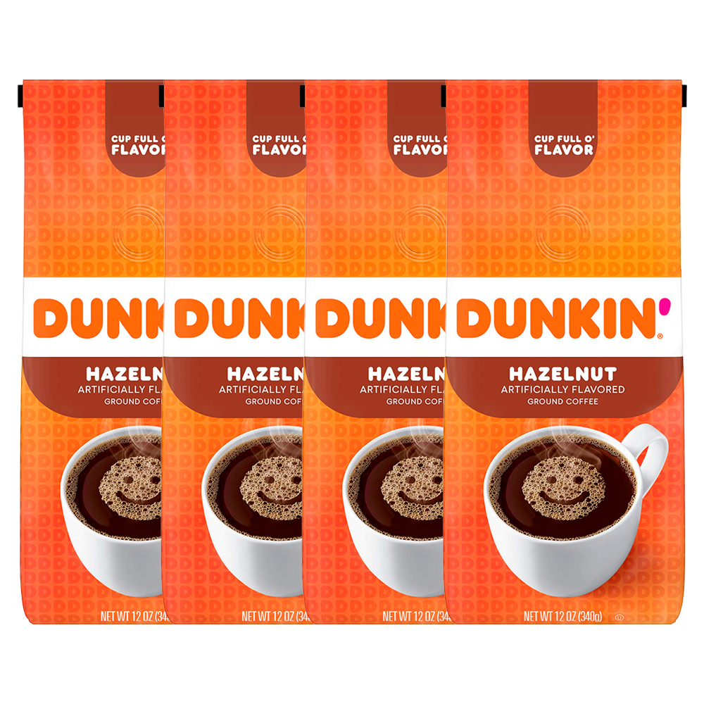 Dunkin Hazelnut Ground Coffee 던킨 헤이즐넛 그라운드 커피 340g 4팩 : 마마슈퍼