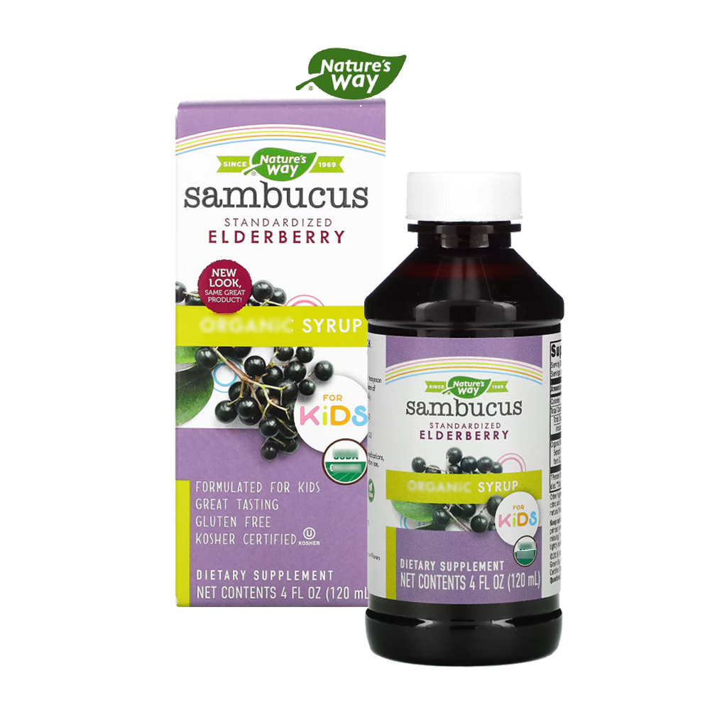 네이쳐스웨이 삼부커스 Sambucus 어린이 키즈 블랙 엘더베리 시럽 120ml : 깐초여사