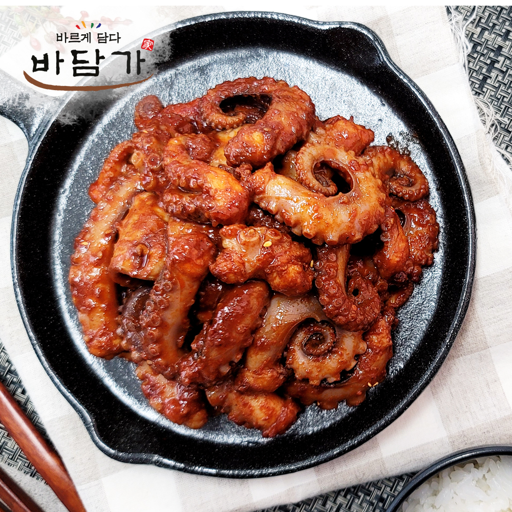 바담가 불타는 쭈꾸미볶음 3XL 특대 사이즈 매운 양념 주꾸미 캠핑 요리 맛집 400g : 바담가