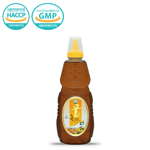 [양봉농협]등급있는 청밀 야생화꿀 1kg(튜브)/HACCP인증 : 농업회사다온푸드