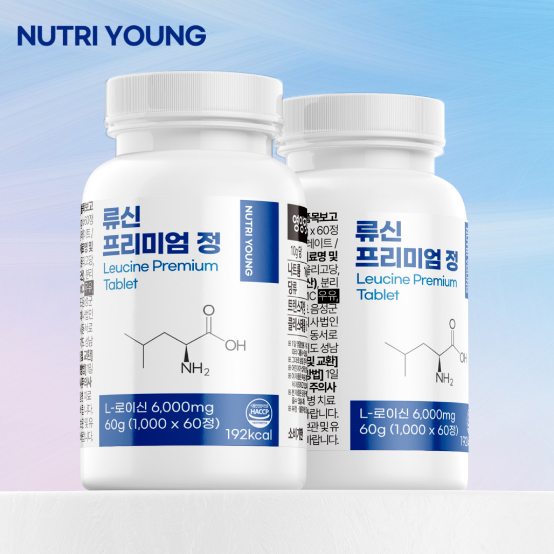 류신 단백질 타블렛 루신 노인 단백질보충제 뉴신 효능 근류신 2개월 60캡슐, 1개 : 뉴트리영