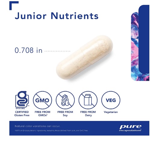 [퓨어 인캡슐레이션] 키즈 청소년 주니어뉴트리언츠 멀티비타민 / Pure Encapsulations Junior Nutrients : 해리스컨셉