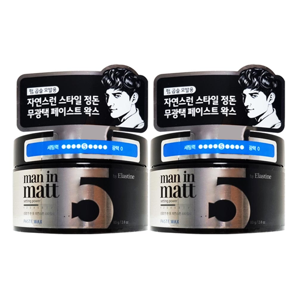 엘지 엘라스틴 맨인매트 무광택 헤어 왁스 페이스트 80g X 2개 : 더조은유통8667