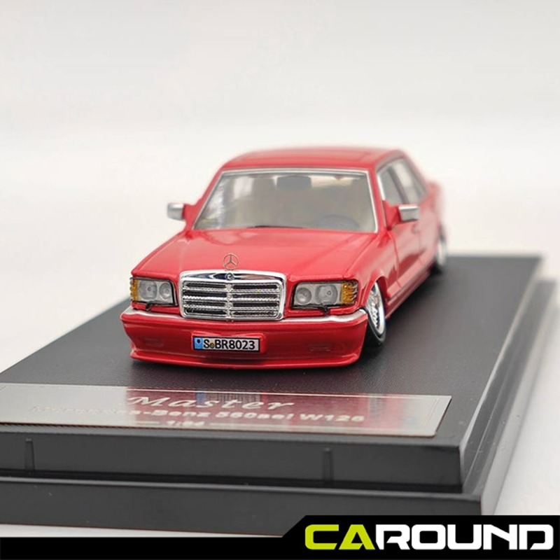 오토모듬 마스터 1:64 메르세데스 벤츠 S 560SEL W126 / JDM 스타일 - 레드 : 오토 모듬