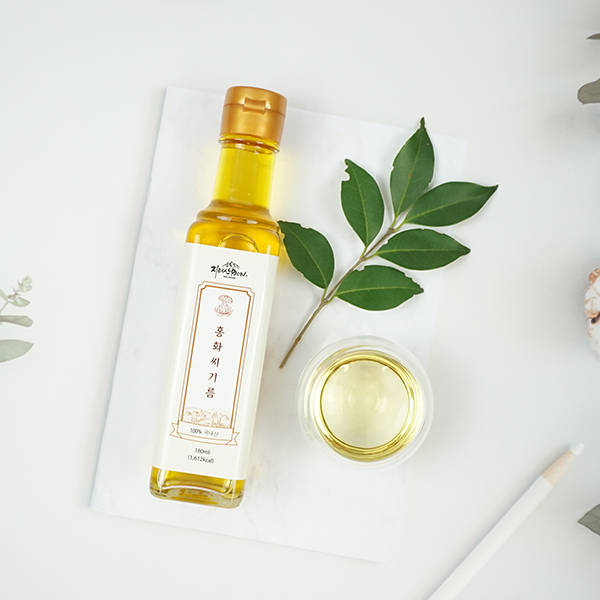 지리산 하동 국내산  지리산 BON 홍화씨기름(홍화씨유) 180ml : 지산 농원