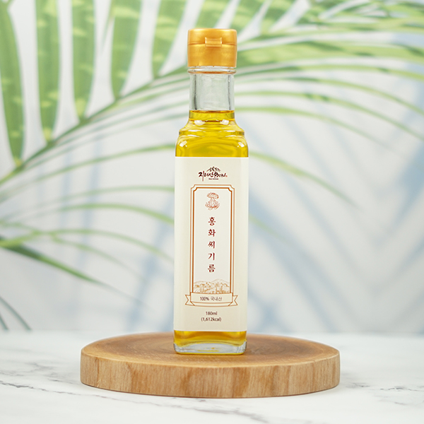 지리산 하동 국내산  지리산 BON 홍화씨기름(홍화씨유) 180ml : 지산 농원