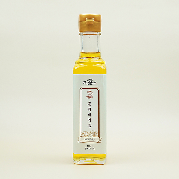 지리산 하동 국내산  지리산 BON 홍화씨기름(홍화씨유) 180ml : 지산 농원
