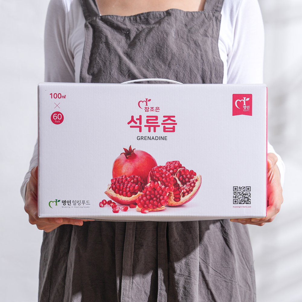 재 구매 높은 무첨가 고당도 석류즙 100ml x 60포 : 명인힐링푸드