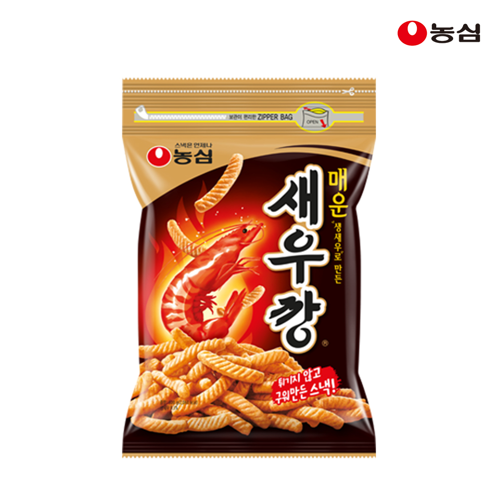 농심 매운새우깡 400g 대용량 새우맛 과자 스낵 간식 : 까까하우스