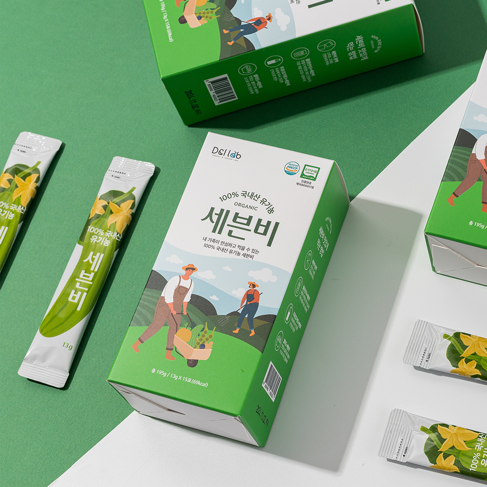 유기농 세븐비 100% 국내산 수세미 작두콩 (3+1) 4박스 : 디앤아이랩