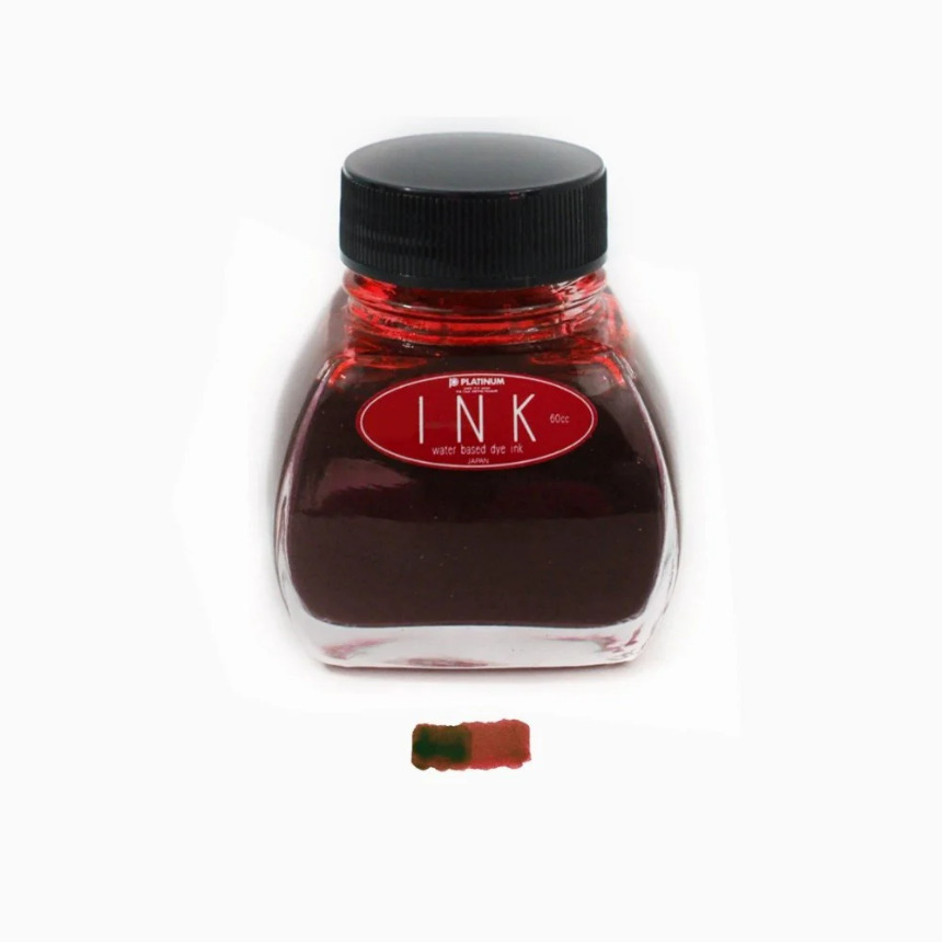 플래티넘 만년필 병잉크 60cc (블랙,블루블랙,레드) : 펜카페스토어