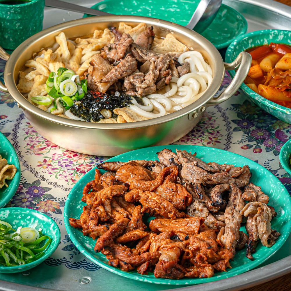 캠핑음식 연탄 불고기 북성로 우동 밀키트 : 백년밥상