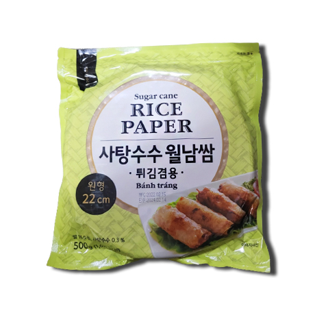 화미 라이스페이퍼 사탕수수 월남쌈 (22cm) 500g : 여기집밥