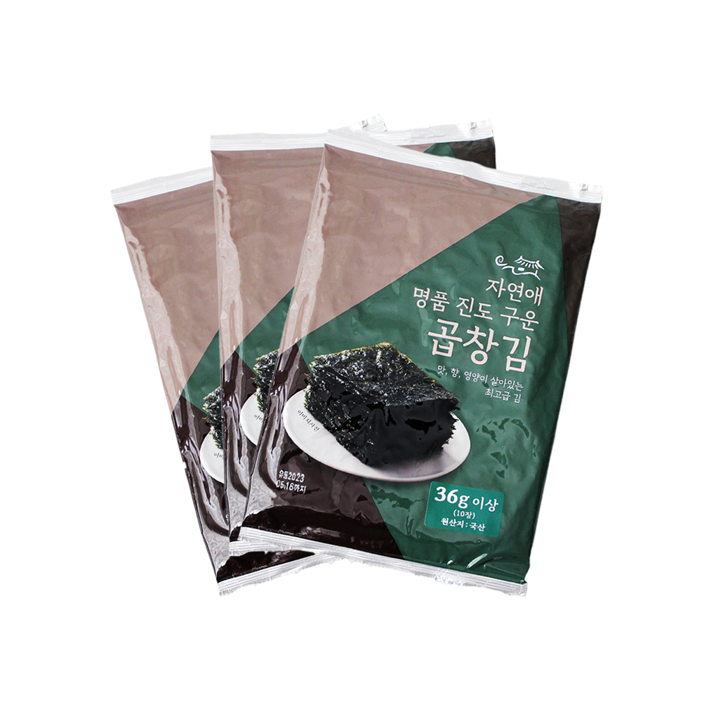 프리미엄 두번 구운 곱창김 30매 진도물산 : 밥위킴