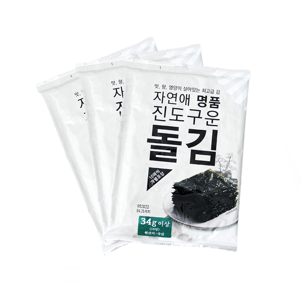 프리미엄 두번 구운 돌김 30매 진도물산 : 밥위킴